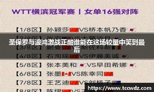 圣保罗与波鸿激战正酣谁能在这场较量中笑到最后