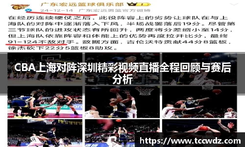 CBA上海对阵深圳精彩视频直播全程回顾与赛后分析